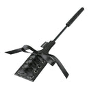 Sportsheets Midnight Crop black riding crop paddle with lace and satin bow decoration for BDSM play