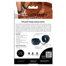 Sportsheets Signature Twilight Tease Ankle Cuffs packaging with features and care instructions.