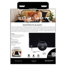 Sportsheets Signature Waterproof Blanket packaging showcasing features and benefits of the waterproof and plush blanket.