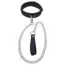 Sportsheets Signature Midnight Muse Collar & Leash featuring soft silicone and silver hardware for a sophisticated look.