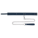Sportsheets Signature Twilight Tease Collar & Leash featuring soft silicone and sleek silver hardware design.