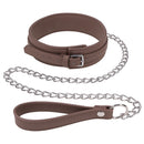 Sportsheets Signature Dawn Dream Collar & Leash in soft silicone with silver hardware and adjustable buckle.