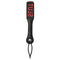 Sportsheets Leather Slut Impression Paddle, 12-inch black paddle with red 'SLUT' cut-out impression.
