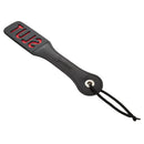 Sportsheets Leather Slut Impression Paddle 12 inches - Black, high-quality leather with SLUT cutout for marking.