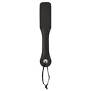 Sportsheets Leather Slut Impression Paddle, 12 inches long, black leather slapper for intimate play, features stitched handle.