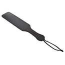 Fur Lined Leather Paddle Black 14.5 inch, a dual-sided impact accessory for consensual adult play.
