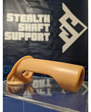 Stealth Shaft Support Smooth Sling Size B Caramel on display, designed for discreet penetration aid and enhanced intimacy.