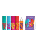 Simply Sexy Pheromone Body Mist Bundle 26 Pieces featuring five fragrances and a branded shelf talker.