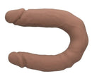 Silicone Studs Bend & Hold Dual Dildo 16 inch Brown, flexible dual-ended design for customizable positioning.