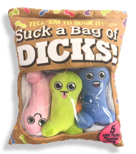 PLUSHY PILLOW SUCK A BAG OF DICKS-2