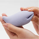 Tenga Iroha Plus Yorukujira Sumire Massager in hand, showcasing soft-touch design and elegant violet color.