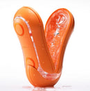Tenga Flip Orb Sunset Orange Stroker for dynamic, spiraling pleasure with bold spiral edges and responsive elastomer.