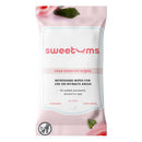 Sweetums Scented Intimate Wipes Rose 30 Count pack featuring rose scented wipes for gentle freshness.