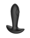 Secwell Reggie Tapping Anal Plug Black displayed from side view, showcasing its sleek and ergonomic design.