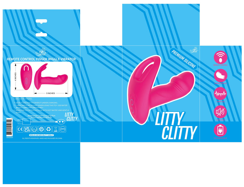 Litty Clitty Wearable Vibrator in Packaging - 10 Vibration Modes, Advanced Ergonomic Design, Discreet Pleasure Device