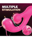 Secwell Bump Orgasm Turning Vibration G-Spot Massager Pink showing multiple stimulation points for enhanced pleasure.