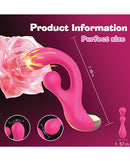 Secwell Bump Orgasm Turning Vibration G-Spot Massager Pink shown with size dimensions and design details.