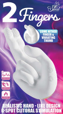 2 Fingers G-spot Clitoral Stimulator with realistic hand-like design for immersive stimulation.