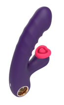 Sweet Heart Thrusting & Tapping Vibrator Purple designed for G-spot and C-spot stimulation.