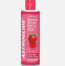 Astroglide Strawberry Water Based Flavored Lube 8.5 Oz bottle with sweet strawberry design.