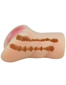 Caroline Realistic Vagina Masturbator Light featuring hand-painted detail and ribbed inner tunnel for immersive pleasure.