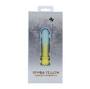 Maia Symba Smooth Bullet Vibrator Yellow Teal in packaging, showcasing its sleek and powerful design.