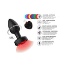 Viben Twila Twirling Smoke Gem Light Up Vibrating Anal Plug with 360° twirling spin and heart remote control.
