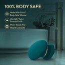 Blush Riana Silicone Clitoral Stimulator Dark Teal features body-safe silicone, UltraSilk finish, and is water-based and hybrid lube safe.