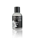 Sliquid Silver Silicone-based Lubricant 4.2 Oz bottle with black cap and decorative label design.