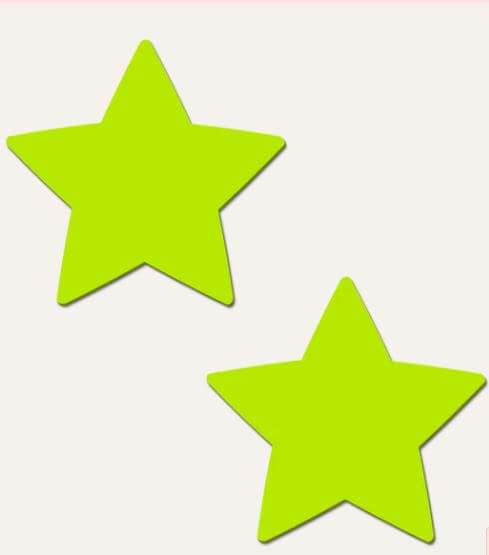 PASTEASE STAR GLOW IN THE DARK NEON YELLOW-0