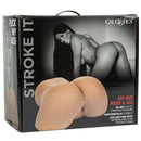 Stroke It Life Size Pussy & Ass Masturbator Brown packaging with image and product details.