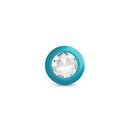 Eluxe Small Vibrating Anal Plug Clear Gem Blue Ombre featuring a sparkling clear gem base in blue ombre design.
