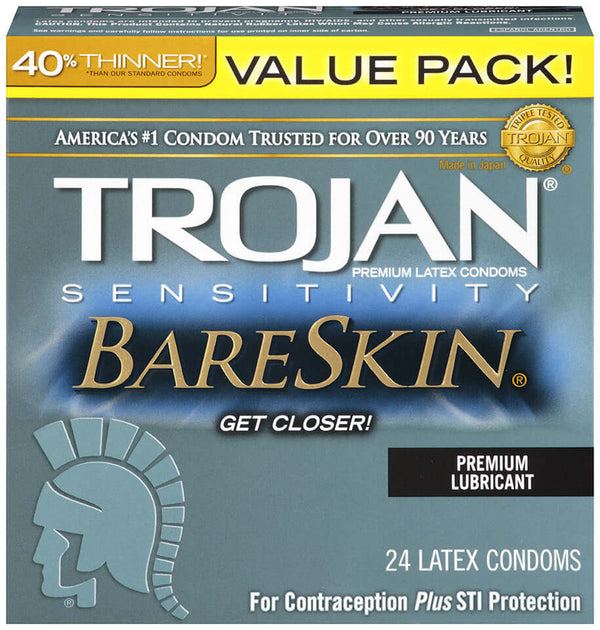 TROJAN BARESKIN LUBRICATED 24PK-0