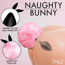 Tailz Fluffy Bunny Tail Silicone Plug Pink with tapered tip and super soft faux fur for playful fun.