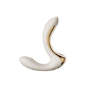 ZALO Talis G-Spot PulseWave Vibrator in Ivory White featuring ergonomic design for dual clitoral and G-spot stimulation.