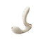 Ivory White ZALO Talis G-Spot PulseWave Vibrator with unique handle for dual stimulation and ergonomic design.