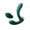 Turquoise green ZALO Talis G-Spot PulseWave Vibrator with dual stimulation handle for enhanced pleasure.