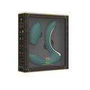 ZALO Talis G-Spot PulseWave Vibrator in box, turquoise green luxury sex toy with clitoral and G-spot stimulation.