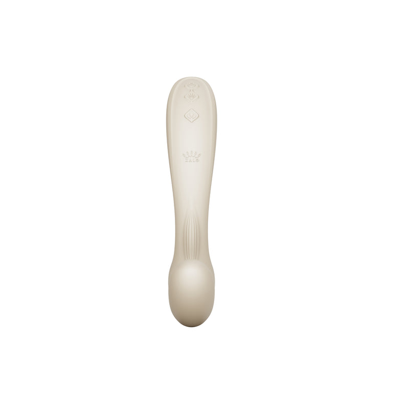 ZALO Talis G-Spot PulseWave Vibrator in Ivory White for enhanced pleasure and dual stimulation.