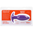 Neo Purple Anal Plug by Tantus, crafted from 100% ultra premium silicone, beginner-friendly tapered design for comfort and safety.