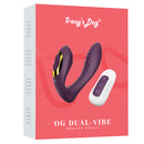 Tracy's Dog Wearable Panty Vibrator Remote Purple packaging with vibrator and remote control.