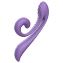 Tracy's Dog Junibell Clitoral G-Spot Vibrator Purple with flexible design for dual stimulation.