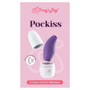 Tracy's Dog Pockiss Clitoral Suction Vibrator Purple packaging with compact design and air flow technology.