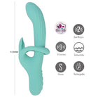 Maia Tenley Dual Motor Gyrating G-spot Vibrator features dual motors, 9 functions, silicone material, and submersible design.
