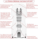 U.S Tenga Original Vacuum Cup Soft interior design with suction features, highlighting powerful vacuum suction and sensations.