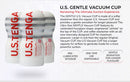 Tenga U.S Original Vacuum Cup Gentle with hourglass design for a unique suction experience and gentle pleasure.