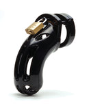 The Curve 3 3/4 inch Curved Cock Cage & Lock Set Black