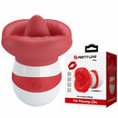 Pretty Love Mina the Flaming Lips Tongue Vibrator Red in packaging with a realistic mouth design.