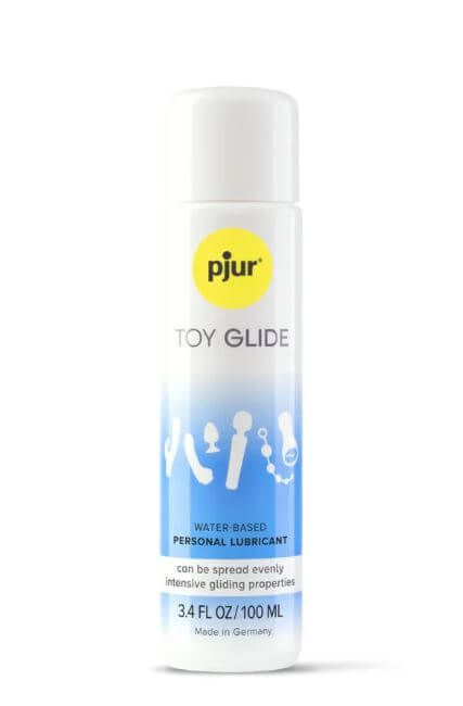 Pjur Toy Glide Water Lube 100 ml bottle with water-based personal lubricant formula for enhanced intimate experiences.