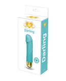 The Pleasure Company Darling Bullet Vibrator Turquoise packaging featuring a sleek design and vibrant color.